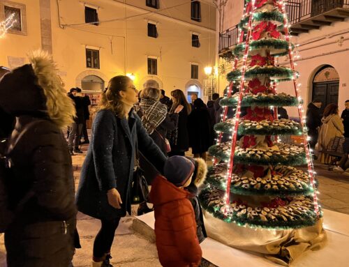 Albero del Cannolo per il natale di Piana degli Albanesi